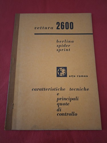 Alfa romeo 2600 manuale - romeo,