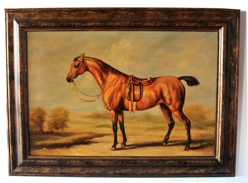 Dipinto cavallo sellato - dipinto, "cavallo
