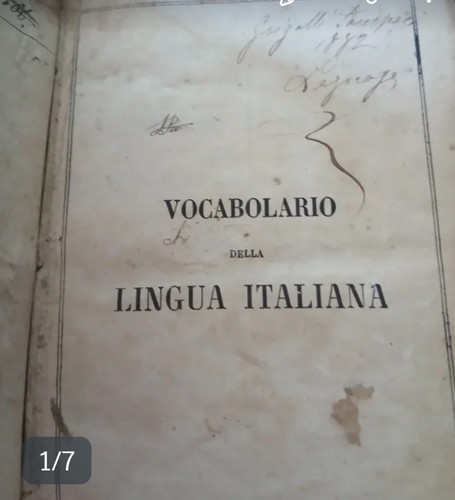 Vocabolario antico della - vocabolario,
