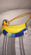 Rara Bellissima Borsa Donna Braccialini Temi Tema Pappagallo Giallo Originale