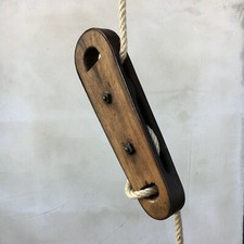 Carrucola nautica in legno e