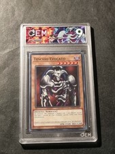 YUGIOH! - TESCHIO EVOCATO - DEM2 IT002 - GRADED CARD 9 -NO PSA - ITALIANO - MINT