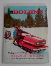 MOTOSLITTA BOLENS DIABLO ROUGE SNOWMOBILE originale anni '60
