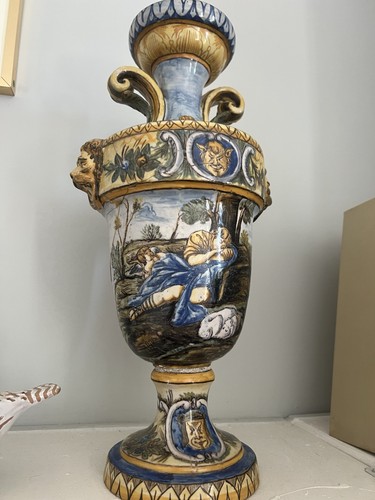 Vaso ceramica istoriato - vaso,