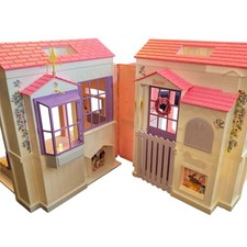 Mattel Barbie pieghevole bella casa 1996 vintage con alcuni accessori - ottime condizioni