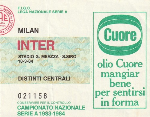 Biglietto milan inter 3 - inter, 18