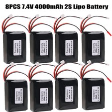 8 x 7,4V 4000mAh 2S batteria lipo JST JR connettore bilanciatore connettore per spettro