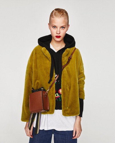 Zara giacca donna pelliccia - zara,