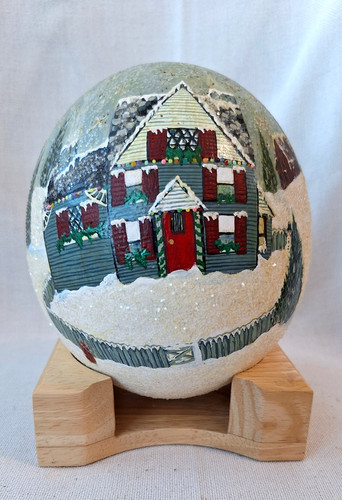 Vtg hand painted christmas - hand,