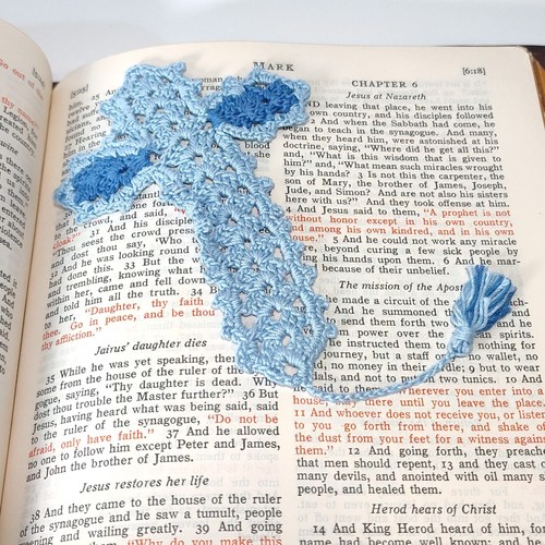 Crochet cross bookmark - crochet,
