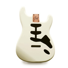 Corpo Chitarra Stratocaster SSS - Vintage Bianco Nitro Satinato - 2 Pezzi Ontano