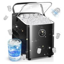 Macchina per il ghiaccio portatile da banco 14 kg proiettile giornaliere cubetti di ghiaccio con pulizia