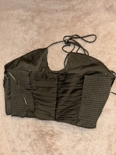 Zara cropped ruffles fancy top - ruffles,