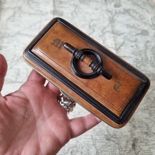 COFFRET Louis Philippe Couture ANCIEN 1840s Palais Royal Bois et Cuir