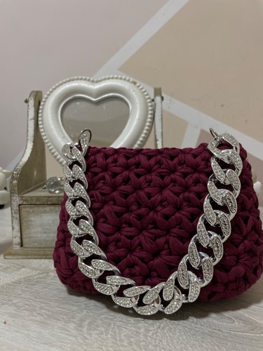 Pochette artigianale bordeaux