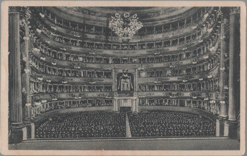 Cartolina milano teatro alla - milano.,