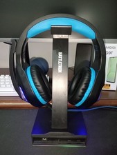 Porta Cuffie BATTLETRON + Cuffie Da Gaming BUTFLAKE Blu