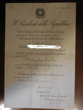 diploma attestato medaglia oro