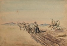 Dipinto ad acquerello firmato