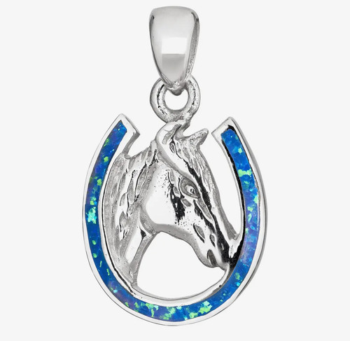 Collana con ciondolo - , blu