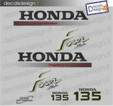 Adesivi motore marino fuoribordo Honda 135 programmed  gommone barca stickers 
