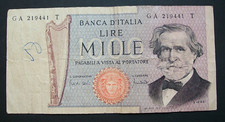 1000 lire Verdi II° tipo 1969