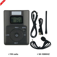 HRD-831 Trasmettitore FM Portatile Broadcast con Microfono 500M Supporto Trasmissione TF