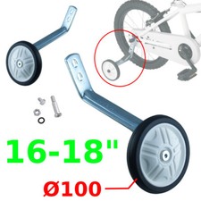 COPPIA ROTELLE STABILIZZATORI RUOTA 16" 18" BICI BICICLETTE BAMBINO BIMBI 100mm