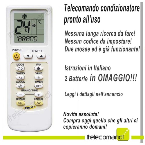 Telecomando condizionatore tcl - telecomando,
