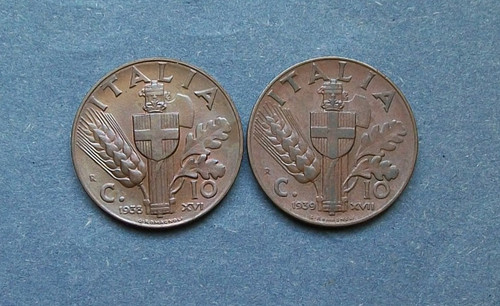 Centesimi impero rame 1938 - 10,