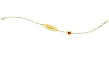 Bracciale targhetta cuore - bracciale,