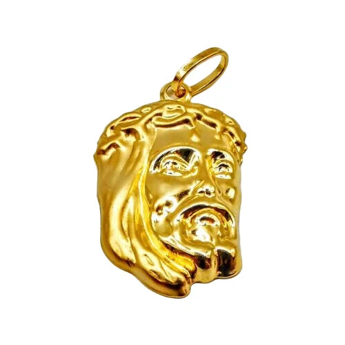 Ciondolo volto cristo oro - cristo,