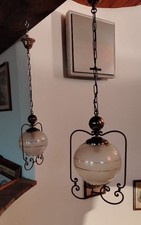 Coppia di lampadari vintage