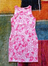 Abito aderente vestito corto by Fracomina, bianco e rosa, Tg.M