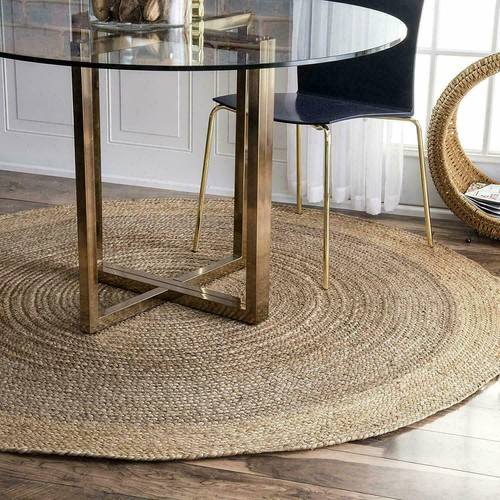 Tappeto juta grigio rotondo - tappeto,