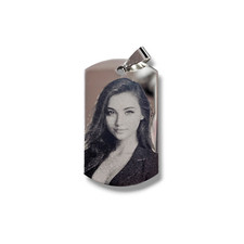 CIONDOLO PERSONALIZZATO ★ Acciaio inox incisione foto e testo laser con catenina
