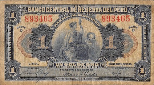 Banconota perù sol oro - banconota, de
