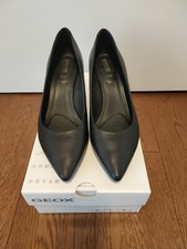 GEOX Decollete donna nera in pelle tacco medio Misura 39