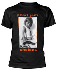 T-shirt nera uomo Pearl Jam Choices stampa arancione con licenza ufficiale Pearl Jam