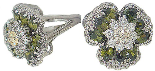 Anello swarovski verde bianco - swarovski,