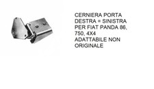 CERNIERA INFERIORE PORTA LATO DESTRO / SINISTRO FIAT PANDA DAL 1986 AL 2003