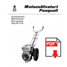 PASQUALI 917 cv 14 Manuale uso manutenzione Libretto istruzioni Catalogo ricambi