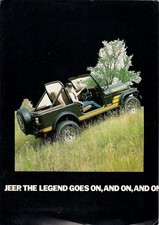 Jeep CJ-7 Renegade 1983-84 brochure pieghevole mercato britannico safari top aperto