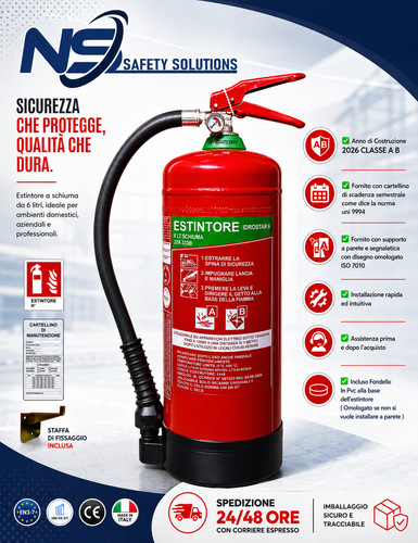 Estintore schiuma idrico lt - estintore,