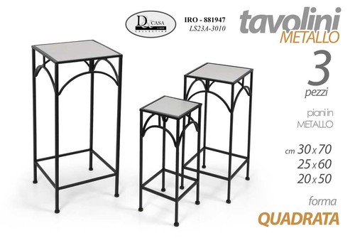 Set tavolini colonnina - set,