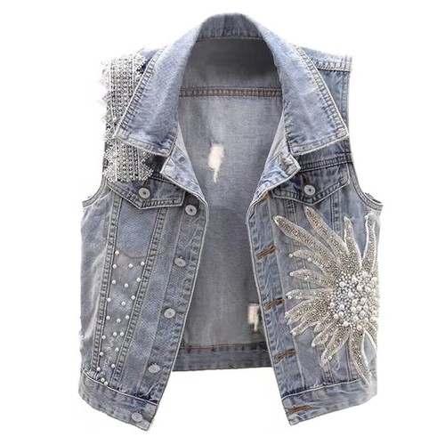 Gilet donna smanicato pizzo