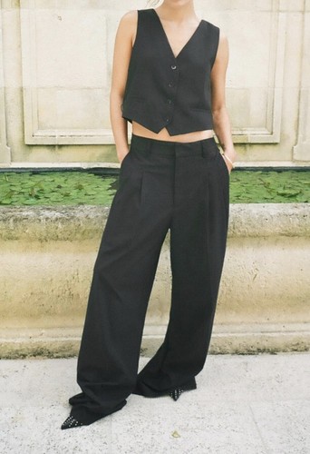 Zara pantalone donna nero - zara,