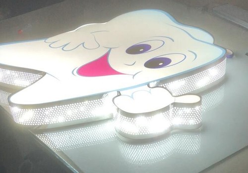 Insegna luminosa led dentista - insegna,