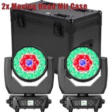 2x LED Zoom Beam Wash Moving