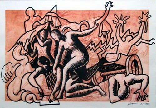 Disegno mark kostabi marker - disegno,